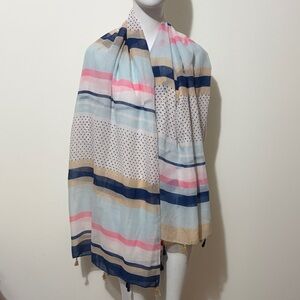 Zara Light weight Striped and Polka Dot Scarf